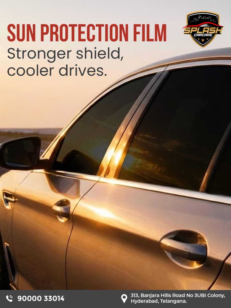 Want protection from sunlight? Our sunroof protection film at Splash carcare preserves the clean, premium look of your glass roof while shielding it from UV rays, heat, dust and everyday surface scratches Call or visit us today.[sunroof protection film, sunroof UV protection, heat reduction film for cars, glass roof protection, scratch resistant sunroof film, premium car glass protection, car detailing services Hyderabad, luxury car care studio, Splash Carcare Banjara Hills]
.
.
.#SplashCarcare #SunroofProtection #CarCareHyderabad #UVProtection #HeatProtection #PremiumCarCare #BanjaraHills #sm4dm