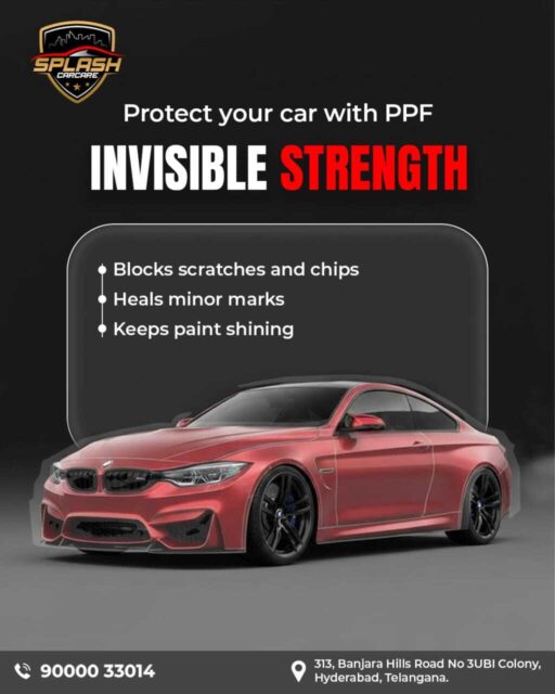 Invisible protection. Unmatched shine.
Give your car the ultimate shield with our premium PPF (Paint Protection Film) designed to protect against scratches keeping your vehicle looking brand new. Drive confidently with long-lasting protection at Splash Car Care.[PPF coating Hyderabad, paint protection film Hyderabad, car detailing services Hyderabad, car paint protection, PPF installation, luxury car detailing, car scratch protection]
.
.
.
#SplashCarCare #PPFProtection #PaintProtectionFilm #CarDetailingHyderabad #CarProtection #LuxuryCarCare #CarCareIndia #AutoDetailing #CarProtectionHyderabad #PPFCoating #CarShine #PremiumCarCare #HyderabadCars #CarLoversIndia #DetailingStudio #sm4dm