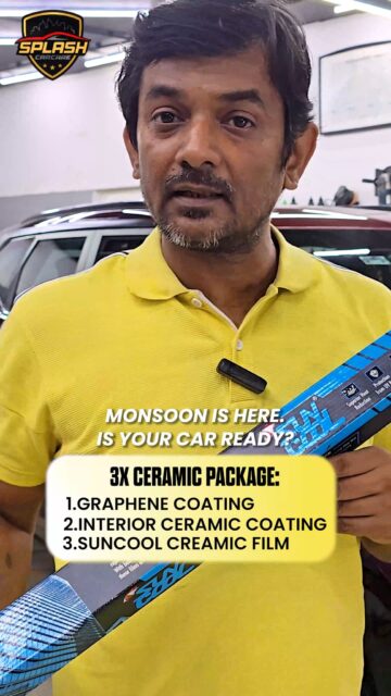 🚗 Give Your Car 3X the Protection It Deserves! ☔✨Introducing the 3X Ceramic Package from Splash Car Care – the ultimate all-in-one protection for your vehicle.✅ Graphene Coating for a deep gloss & long-lasting exterior protection
✅ Interior Ceramic Coating to keep your cabin looking fresh
🎁 FREE Suncool Ceramic Film for your car's windowsProtect your car from UV rays, dirt, water spots, stains, and everyday wear while enjoying a premium showroom shine.⏳ Limited Slots Available!
Book your appointment today before they're gone.📍 Splash Car Care, Banjara Hills, Hyderabad
📞 +91 90000 33014 | +91 87905 13636Book Now & Experience 3X Protection!#SplashCarCare #3XCeramicPackage #GrapheneCoating #CeramicCoating #CarCare